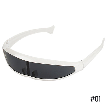 Futuristic Sunglasses, UV400 Sunglasses, Goggle Sunglasses for Cyborg Cosplay, Cyborg Costume Accessories