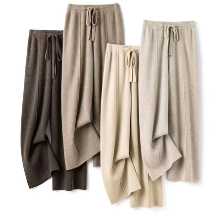 Knit Wide Leg Trousers in Wool Cashmere Blend – image 14