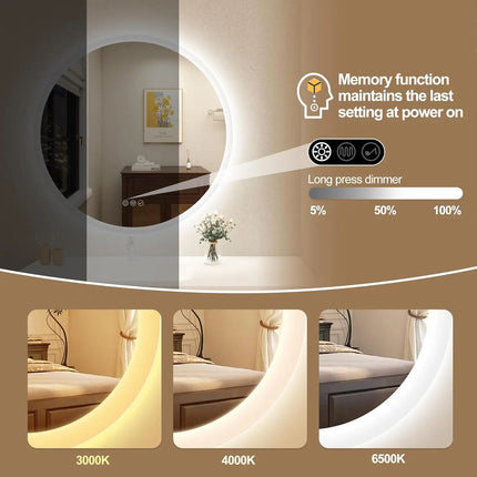 Lighted Vanity Mirror for Bathroom, LED Bathroom Mirror with Lights and Anti Fog – photo 33