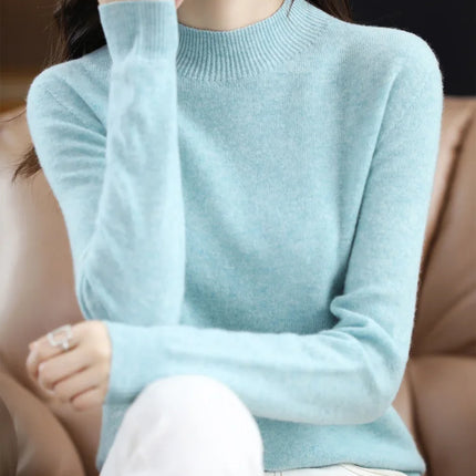Womens Sweaters, Merino Wool Pullover with Crew Neck – image 22