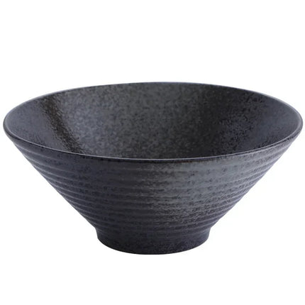 Japanese Creative Tableware Set - Elegant Bamboo Hat | Ceramic Bowl Set with Unique Design - Perfect for Ramen, Rice & Soup