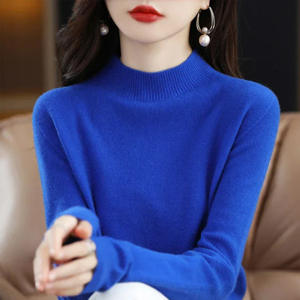 Womens Sweaters, Merino Wool Pullover with Crew Neck