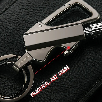 Refillable Lighter Keychain, Windproof Kerosene Oil Lighter for Everyday Carry