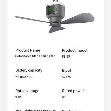 12000mAh Battery Operated Fan for Tent – image 20