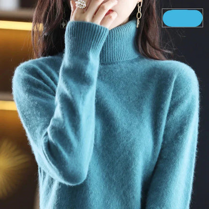 Womens Cashmere Sweater, Mock Neck Sweater in 100% Pure Cashmere – image 14