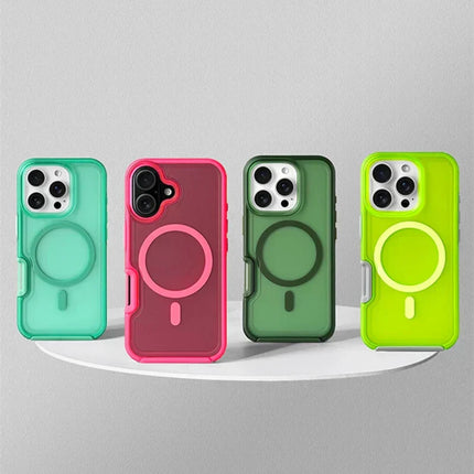 Magnetic iPhone Case, Shockproof iPhone 16 Case with Wireless Charging, Magnetic Phone Case for iPhone 12 to 16