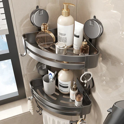 Corner Shelf for Shower, Suction Cup Shower Caddy, No Drilling Bathroom Shelf, Bathroom Storage Organizer