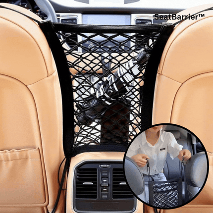 SeatBarrier™ | Car Organizer with Safety Barrier Design | Protects Kids and Pets for Safer Driving 0