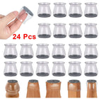 Chair Leg Floor Protectors, 24 Pack Silicone Chair Leg Caps with Felt Pads – image 8