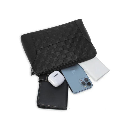 Secure Carry | Leather Handbag with Fingerprint Lock for Anti-Theft Protection | Stylish Clutch for Everyday Use 4