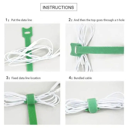 Reusable Cable Ties 50 Pack, Cable Organizer – image 7