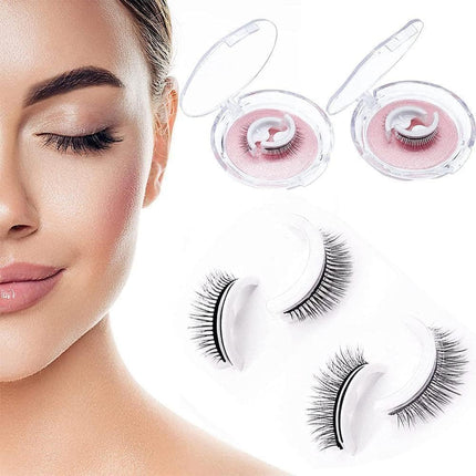 Self Adhesive Lashes, Reusable False Eyelashes Glue Free, Natural Strip Lashes in Long and Thick Styles