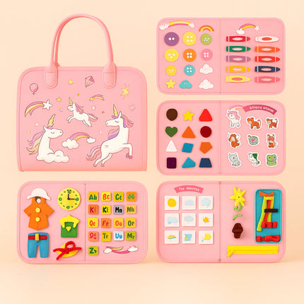 Sensory Montessori Activity Board | Portable Learning Toy with Textures for Toddler Development 3