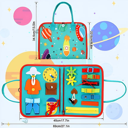Sensory Montessori Activity Board | Portable Learning Toy with Textures for Toddler Development 8