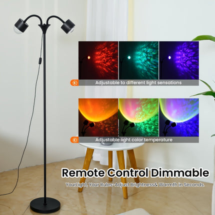Serene Horizon | Dual RGB Mood Projector with 360° Rotation | Customizable Lighting for Enchanting Ambience 4