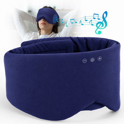 Serenity Collection | Wireless Bluetooth Eye Mask with Ultra Soft Fabric | Full Blackout Design for Relaxation and Comfort