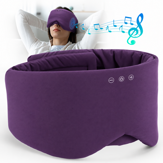 Serenity Collection | Wireless Bluetooth Eye Mask with Ultra Soft Fabric | Full Blackout Design for Relaxation and Comfort