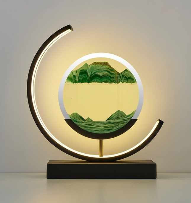 Serenity Collection | Table Lamp with Calming Glow & Unique Sand Design | Bedroom Lamps for Tranquil Spaces 1