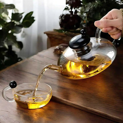 Glass Teapot Set 20 oz, Borosilicate Teapot with Filter – image 4