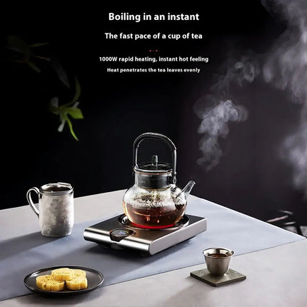 Electric Hot Plate for Tea, Single Burner Electric Cooktop with Touch Control