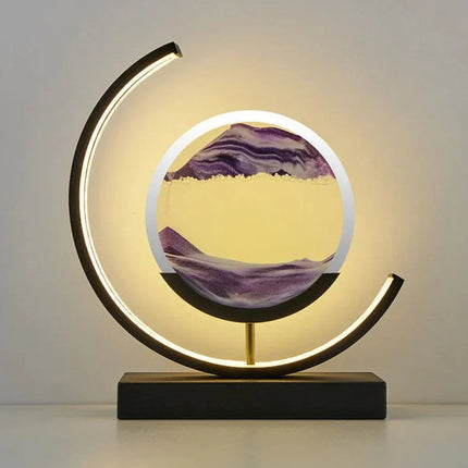 Serenova | Table Lamp with Elegant Sand Landscape Design | Unique Bedside or Desk Lighting for Serene Ambiance 0