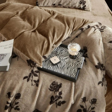 Bedding Set with Duvet Cover, Floral Duvet Cover Set with Sheet and 2 Pillowcases – image 4