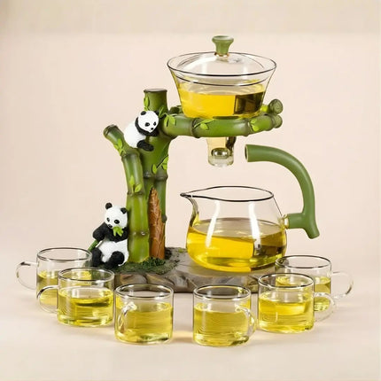 Gongfu Tea Set, Teapot Set with 6 Cups and Tea Tray