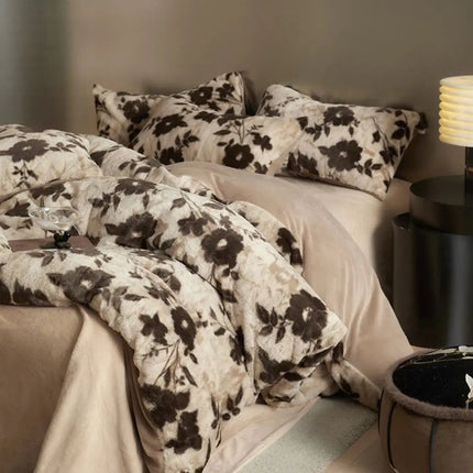 Bedding Set with Duvet Cover, Floral Duvet Cover Set with Sheet and 2 Pillowcases – image 6