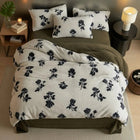 Bedding Set with Duvet Cover, Floral Duvet Cover Set with Sheet and 2 Pillowcases, Soft Milk Fiber Bedroom Bedding