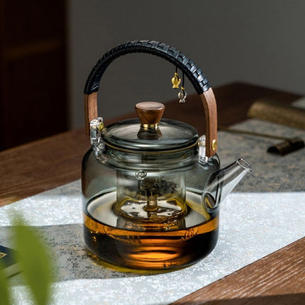 Glass Teapot with Tasting Cups, Borosilicate Glass Teapot and Cups Set