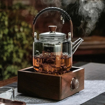 Glass Teapot with Tasting Cups, Borosilicate Glass Teapot and Cups Set – image 4