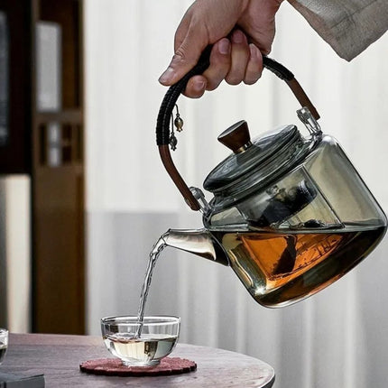 Glass Teapot with Tasting Cups, Borosilicate Glass Teapot and Cups Set, Glass Tea Set – image 6