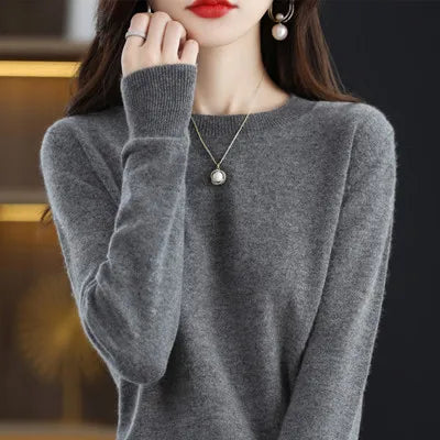Knit Sweater for Women, Slim Fit Crew Neck Wool Pullover – image 18