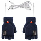 Heated Gloves for Men and Women, USB Rechargeable Heated Gloves with 3 Heat Settings, Knitted Winter Gloves