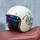 Retro Motorcycle Helmets, Vintage Jet Helmet with Padded ABS Shell – image 5