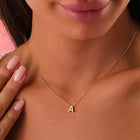 Initial Necklace for Women, Dainty Initial Pendant Necklace in Gold or Silver, Letter Necklace for Layering