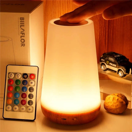 Rechargeable Touch Night Light with 13 RGB Colors & Remote Control | Versatile Lighting for Relaxation and Tasks