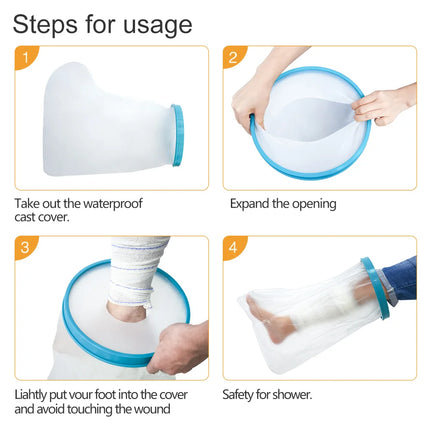Waterproof Cast Cover for Leg, Reusable Cast Protector for Adult Lower Leg Bandage and Wound