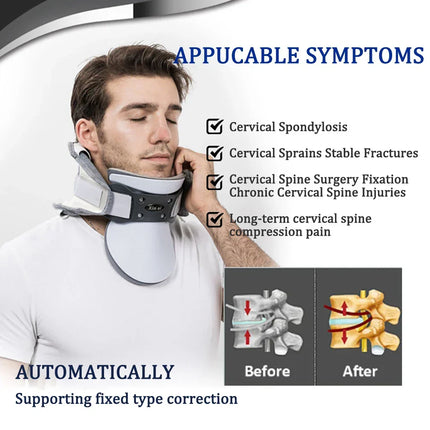 Cervical Traction Device, Neck Stretcher with Heat Compress