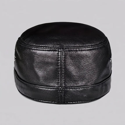 Sheepskin Cadet Cap | Structured Design with Short Brim | Stylish Headwear for Riders 2