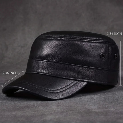 Sheepskin Cadet Cap | Structured Design with Short Brim | Stylish Headwear for Riders 4