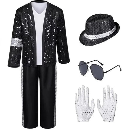 Shimmering Sequin Costume Set for Performances with Comfortable Fit | Versatile Outfit for Halloween and Themed Parties 3