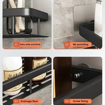 Wall Mounted Bathroom Shelves, Shower Shelf for Bathroom Storage – image 5