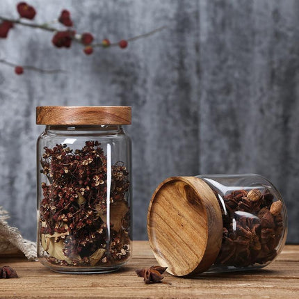 Glass Jars with Lids, Stackable Airtight Containers for Kitchen Storage