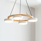 4 Heads ∅ 25.6″ x H 5.5″ / White / Warm Light