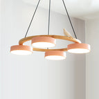 4 Heads ∅ 25.6″ x H 5.5″ / Orange Pink / Warm Light
