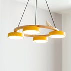 4 Heads ∅ 25.6″ x H 5.5″ / Yellow / Warm Light
