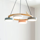 4 Heads ∅ 25.6″ x H 5.5″ / Colorful / Warm Light