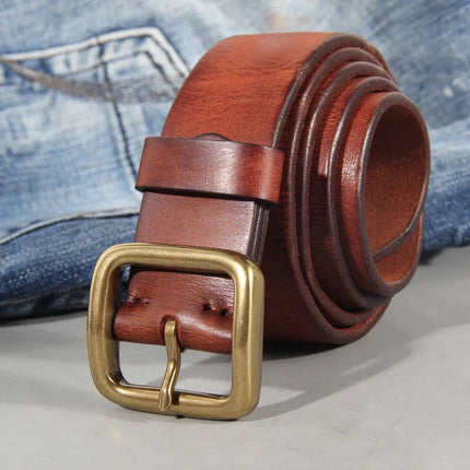 Sierra Collection | Leather Belt for Men with Solid Brass Buckle | Durable Accessory for Everyday Style 2