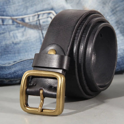Sierra Collection | Leather Belt for Men with Solid Brass Buckle | Durable Accessory for Everyday Style 3